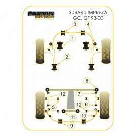 Silent-Bloc Powerflex Black Triangle Arrière Subaru (2 Pièces)