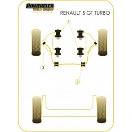Silent-Bloc Powerflex Black Triangle Avant Renault R5 GT Turbo (4 Pièces)
