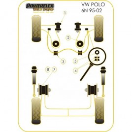 Silent-Bloc Powerflex Black Triangle Avant Volkswagen Polo MK4 (2 Pièces)