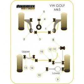 Silent-Bloc Powerflex Black Triangle Avant Volkswagen Golf 5 (2 Pièces)