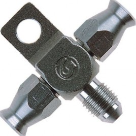 TE Goodridge 1 Mâle + 2 Femelles 3/8X24 JIC / UNF Fixation Radiale