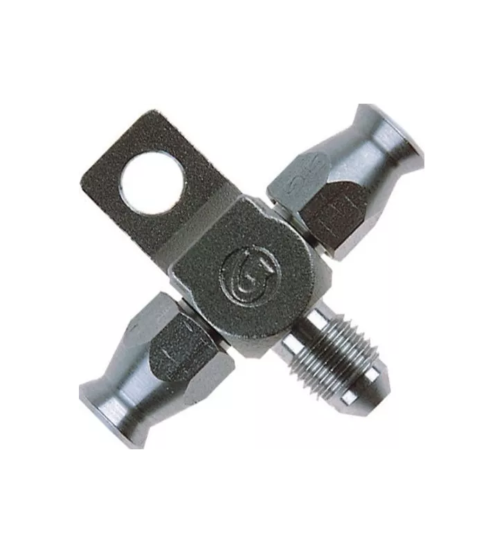 TE Goodridge 1 Mâle + 2 Femelles 3/8X24 JIC / UNF Fixation Radiale