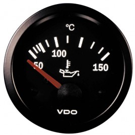 Température d'Huile 150° VDO VISION Diamètre 52mm Fond Noir