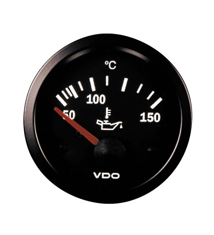 Température d'Huile 150° VDO VISION Diamètre 52mm Fond Noir