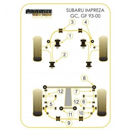 Silent-Bloc Powerflex Black Subaru (6 Pièces)