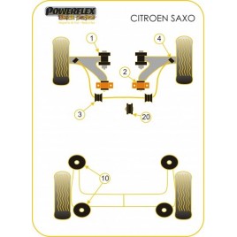 Silent-Bloc Powerflex Black Barre Anti-Roulis Avant Extérieur Citroën Saxo (2 Pièces)