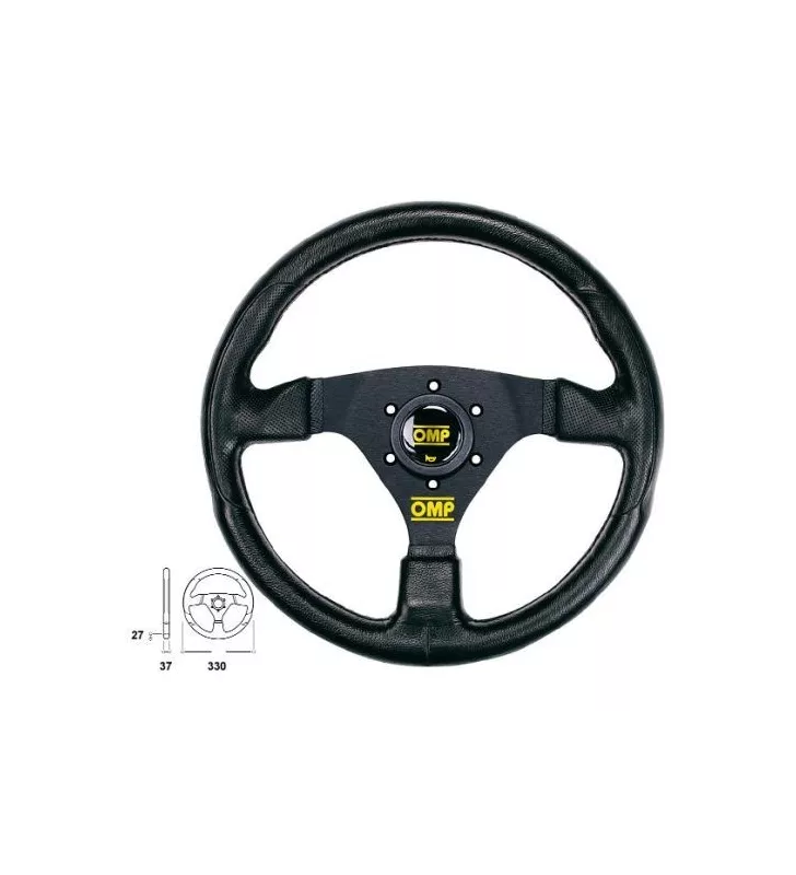 Volant Racing GP SKY Noir Branches Anodisées Noires
