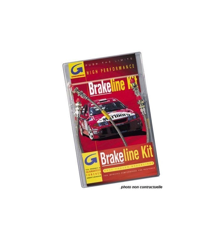 Kit Flexibles de Frein Durite Aviation Complet Goodridge BMW Mini One/Cooper 09/2003-2006 4 Pièces