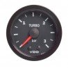 Manomètre VDO Pression Turbo 0-3 Bars Diamètre 52 Mécanique Fond Noir 