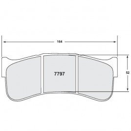 PLAQUETTES PFC 7797 08 25mm AV Aston GT3/R8 LM