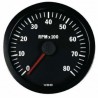 Compte-tours VDO 6000 Trs/Min Diamètre 52 Fond Noir Diesel