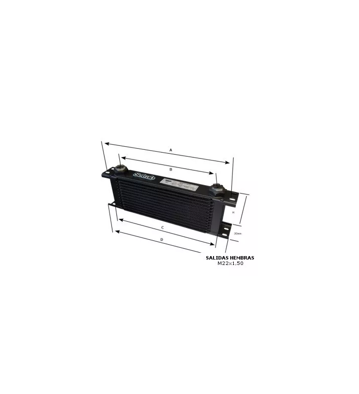 Radiateur Huile Setrab 16 Rangées Série 6 M22x150