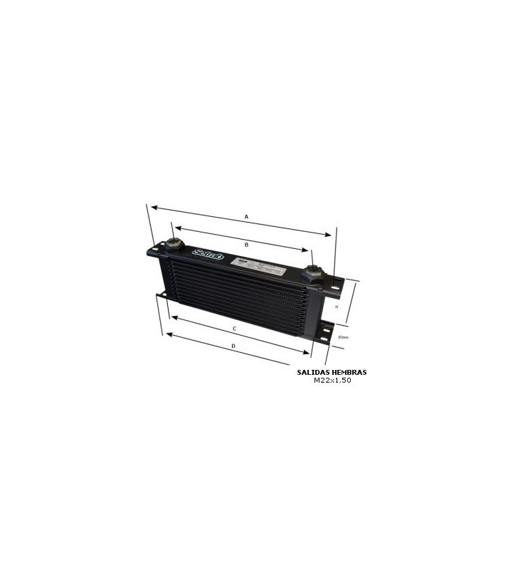 Radiateur Huile Setrab 19 Rangées Serie 6 M22x150
