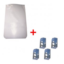 Pack Bavettes Blanches + 4 Fixations pour Bavettes