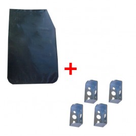 Pack Bavettes Noires + 4 Fixations pour bavettes