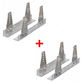 Pack par 2 pairs de Fixations Latérales réglables Alu basses