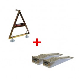 Pack Rampe de levage en alu. obp + Chandelles Réglables + Kit montage x4