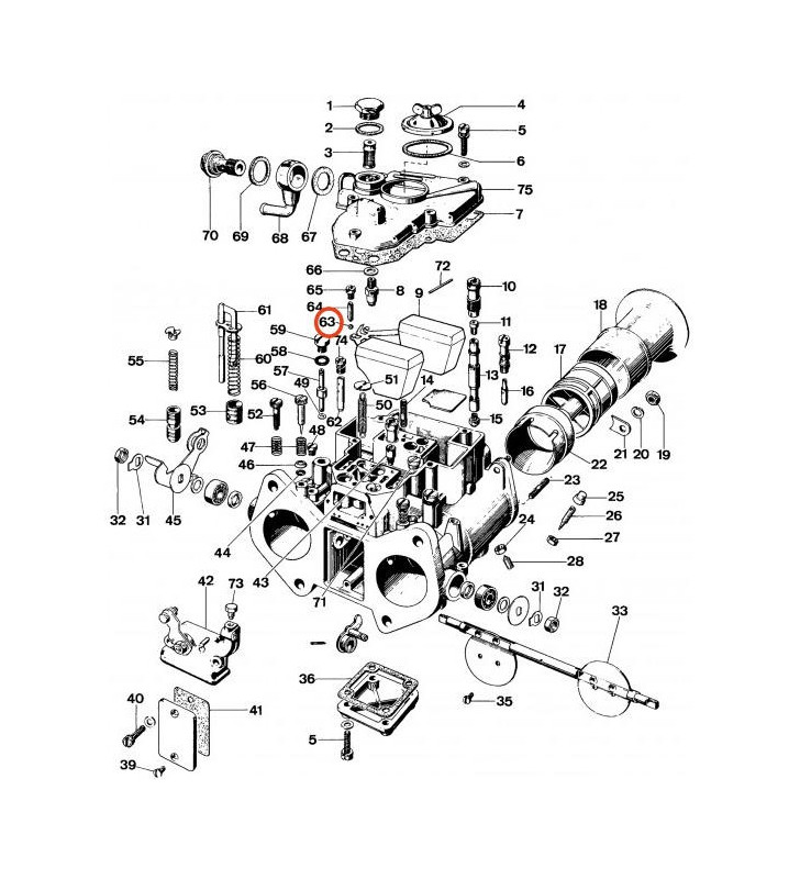 Bille de valve 40DCOE