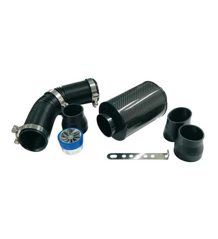 Kit d'Admission Dynamique Universel K-Racing Type Turbine Support en Carbone Filtre Inox