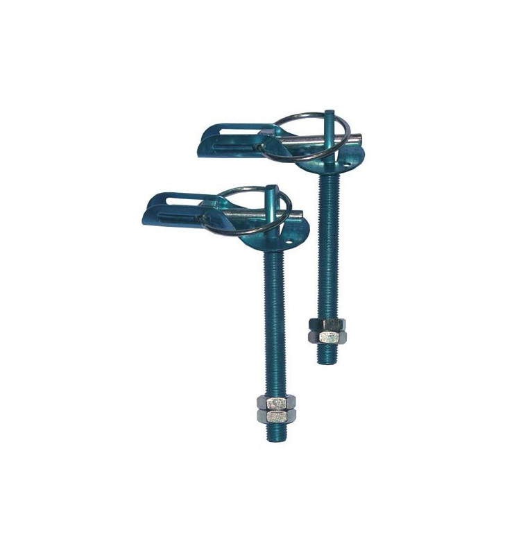 Attaches Capot Type Dakar en Aluminium Bleu (la paire)