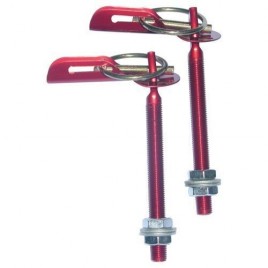 Attaches Capot Type Dakar en Aluminium Rouge (la paire)