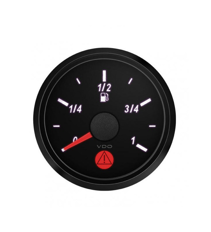 Manomètre Niveau De Carburant VDO SingleViu Diamètre 52mm Fond Noir