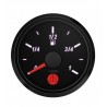 Manomètre Niveau De Carburant VDO SingleViu Diamètre 52mm Fond Noir