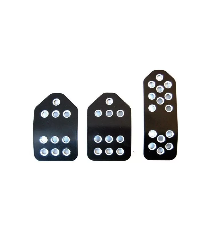 Kit 3 Pédales  Noir / Argent avec Visserie