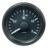 Manomètre Pression Turbo VDO SingleViu™ 0-2Bars Diamètre 52 Fond Noir