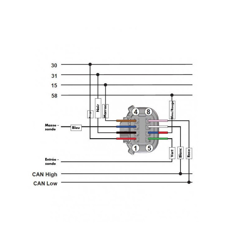 Câble 8 Pin VDO SingleViu
