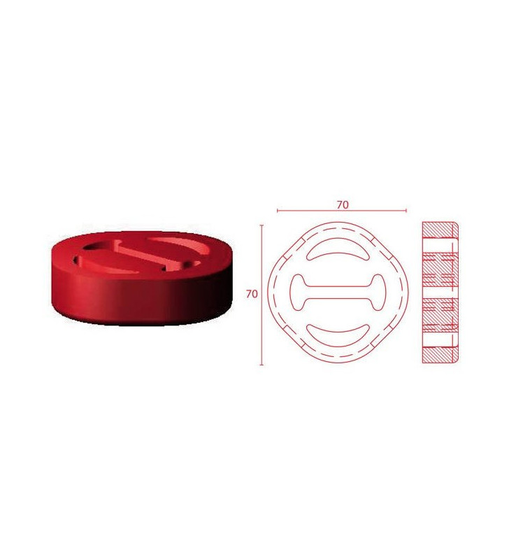 Silent-Bloc Powerflex Echappement 70/70mm