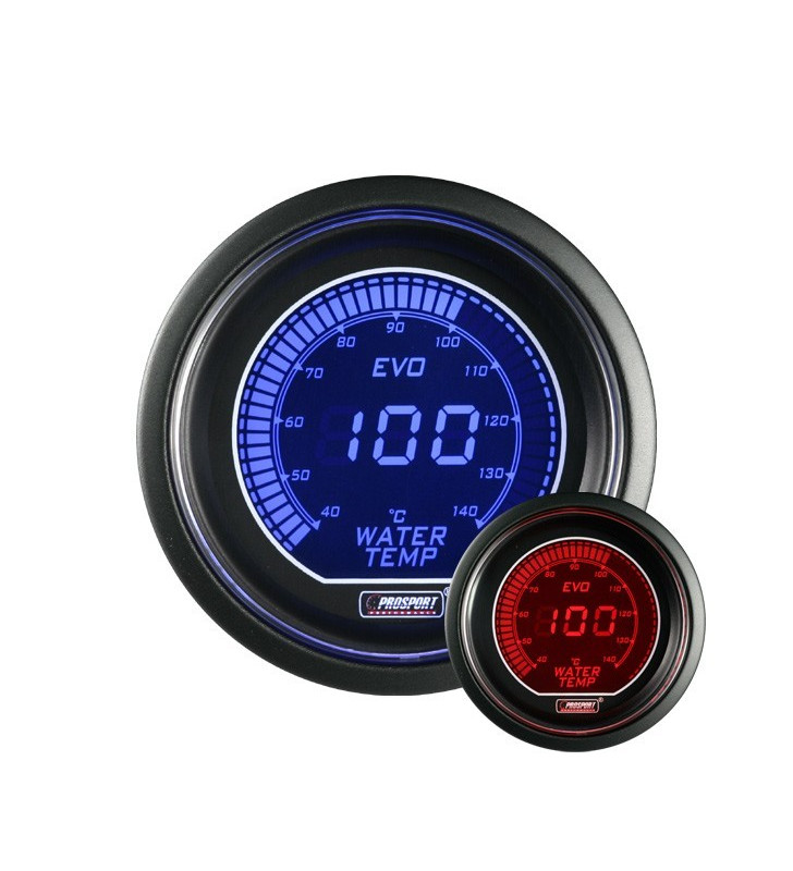 Manomètre Prosport Température Eau Digital Diamètre 52mm 140°C + Sonde