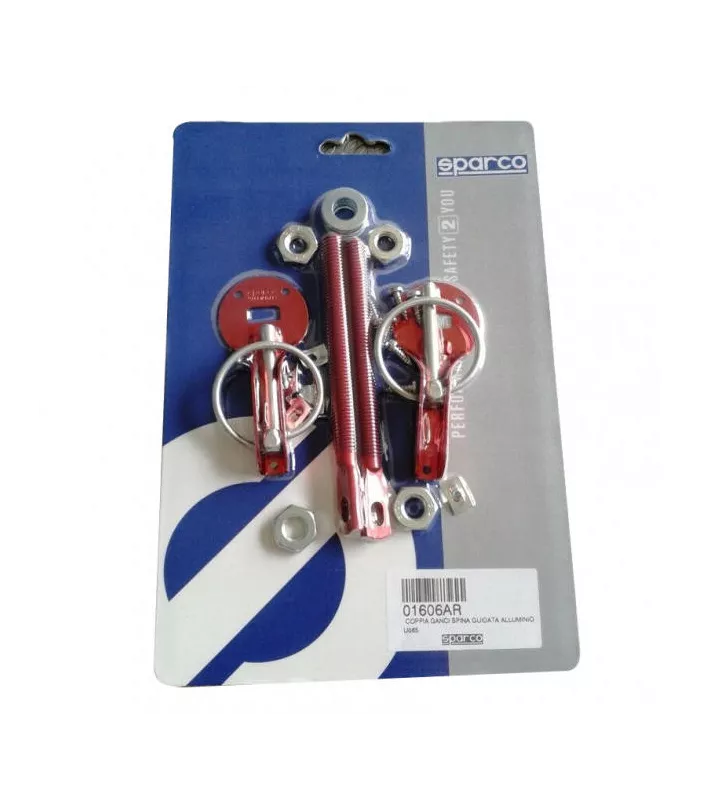 Attache Capot Dakar Sparco Alu Rouge