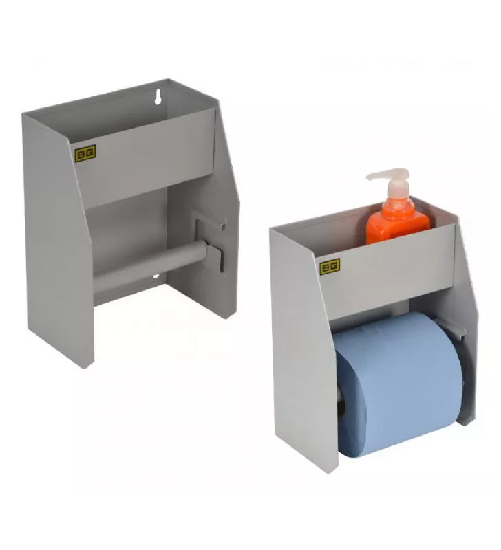 Poste de rangement produits pour nettoyage des mains petit format