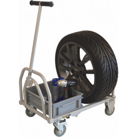 Chariot de Stand Court Pliable Gris