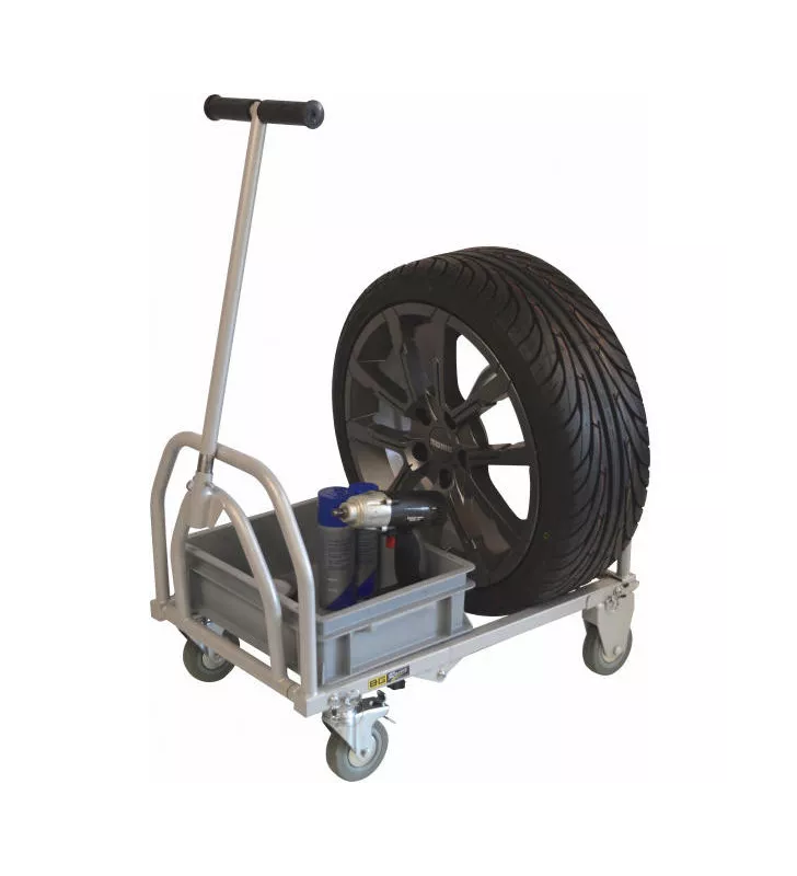 Chariot de Stand Court Pliable Gris