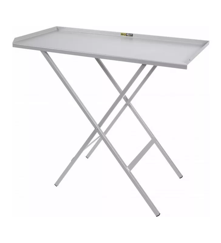 Table acier pliant grise