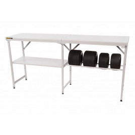 Table pliante acier double