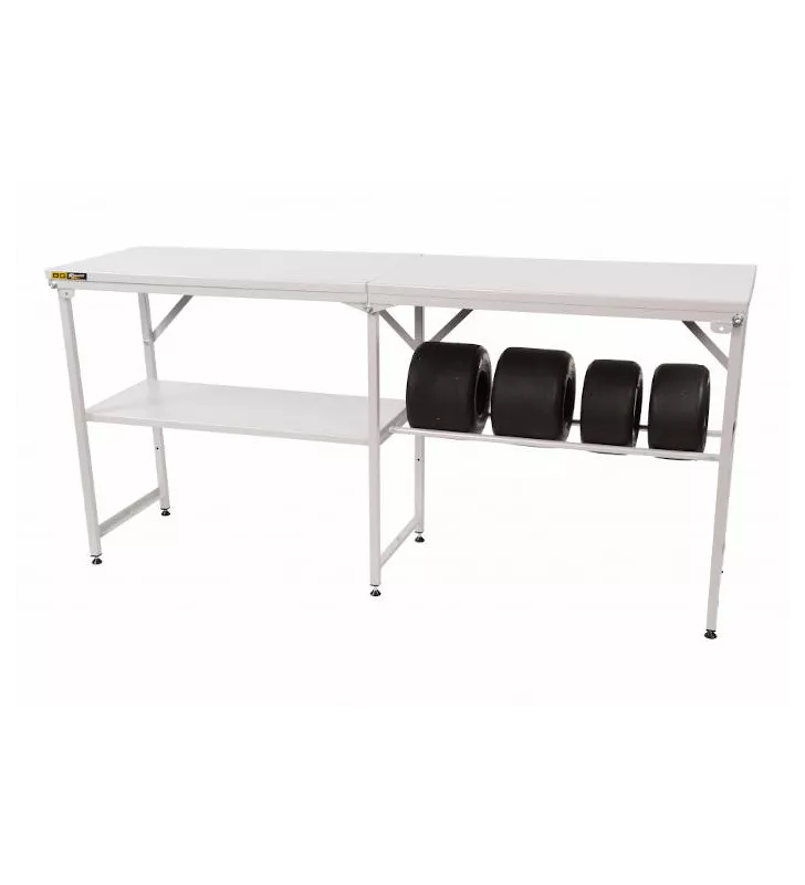 Table pliante acier double