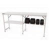 Table pliante acier double