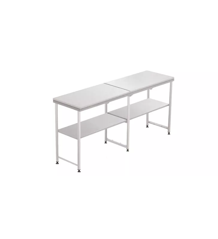 Table pliante acier double