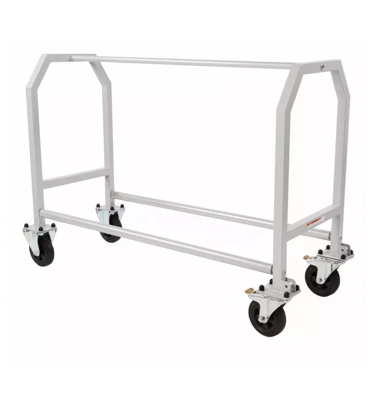 Chariot à pneus simple étage 1,3m roues plastique
