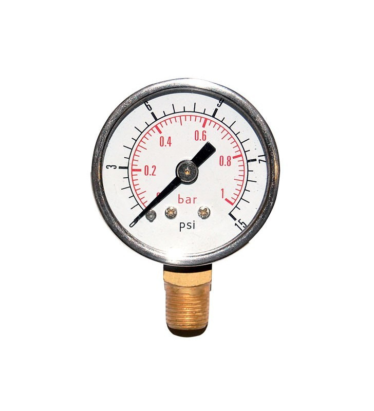 Manomètre 0 -1 bar (1/8x27 NPF) 0-15 Psi
