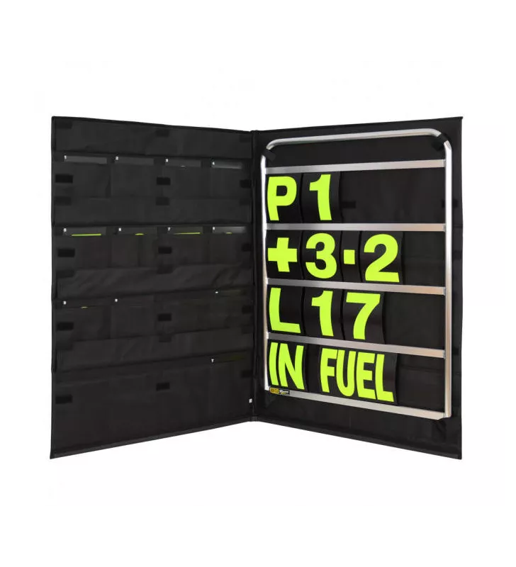 Kit panneautage alu avec chiffres jaunes et sac de rangement