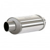 Silencieux intermédiaire coupe-feu inox ovale dia 63.50mm