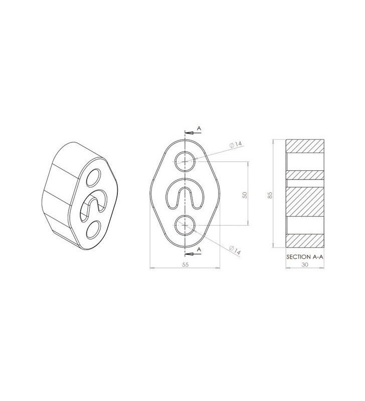 Silent Bloc POWERFLEX -  Echappement Universel