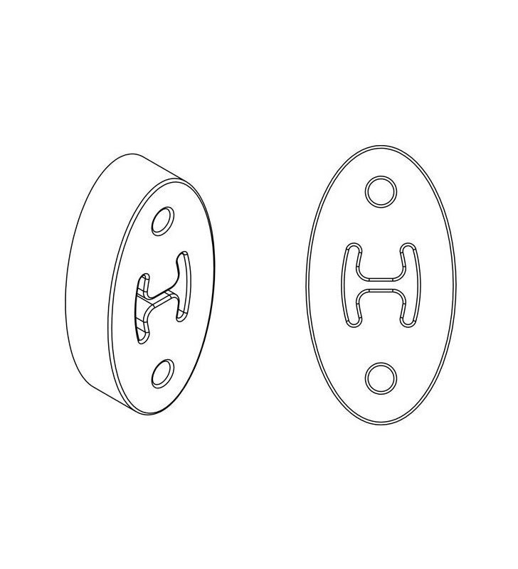 Silent Bloc Powerflex - échappement universel