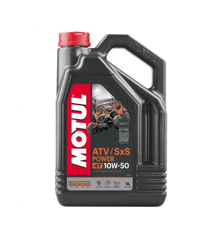 Huile 10W50 MOTUL ATV SXS POWERT 4 Temps Bidon De 4L