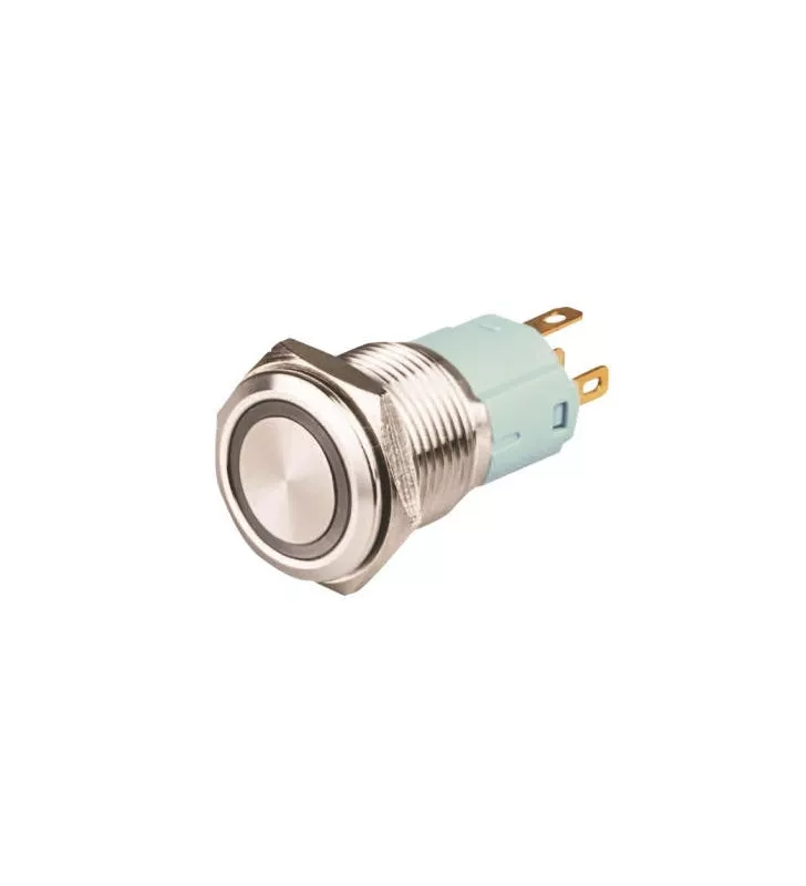 Bouton Poussoir Métallique Verrouillage Et Cerclage Led Rouge