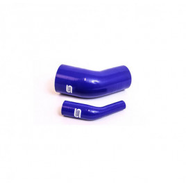 Réducteur en Silicone coudé à 45° 51-45mm Bleu